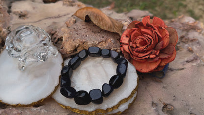 Blue Goldstone Tumble Bracelet – Natural Crystal Bracelet for Confidence, Ambition & Positive Energy