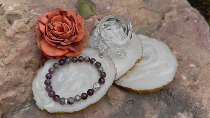 Amethyst Buddha Bracelet – Stone of Peace, Protection & Spiritual Growth