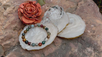 Dragon's Blood Buddha Bracelet – Stone of Courage, Grounding & Vitality