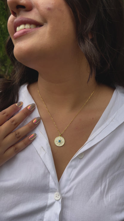 Solar Shield – Gold Necklace