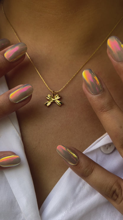 Twinkle Tie Gold Necklace